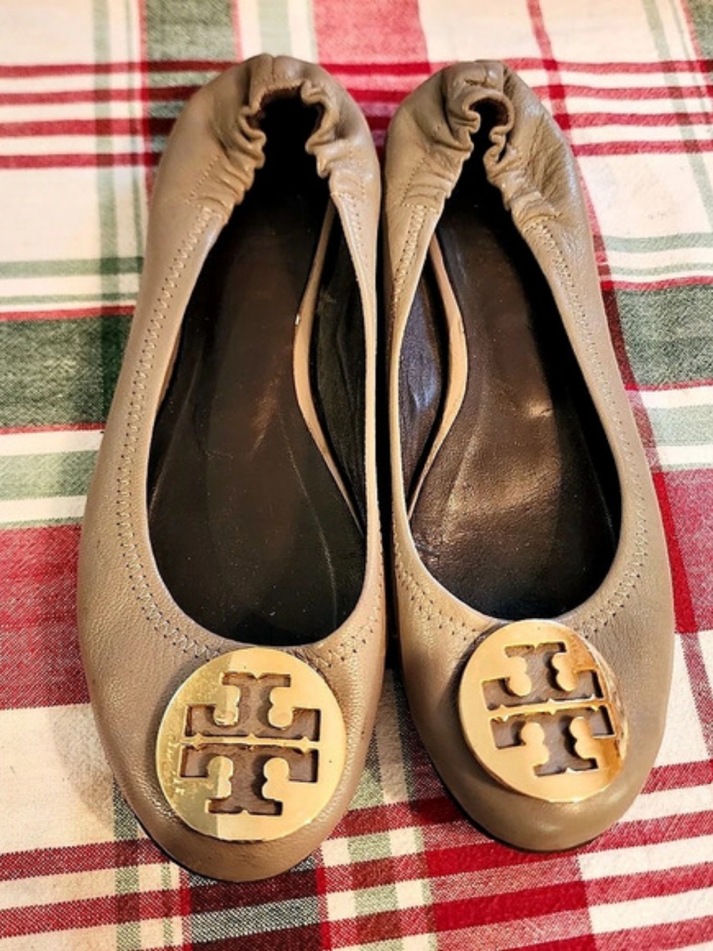 Tory Burch Ballet Flat Brown Taupe Ballet Flats